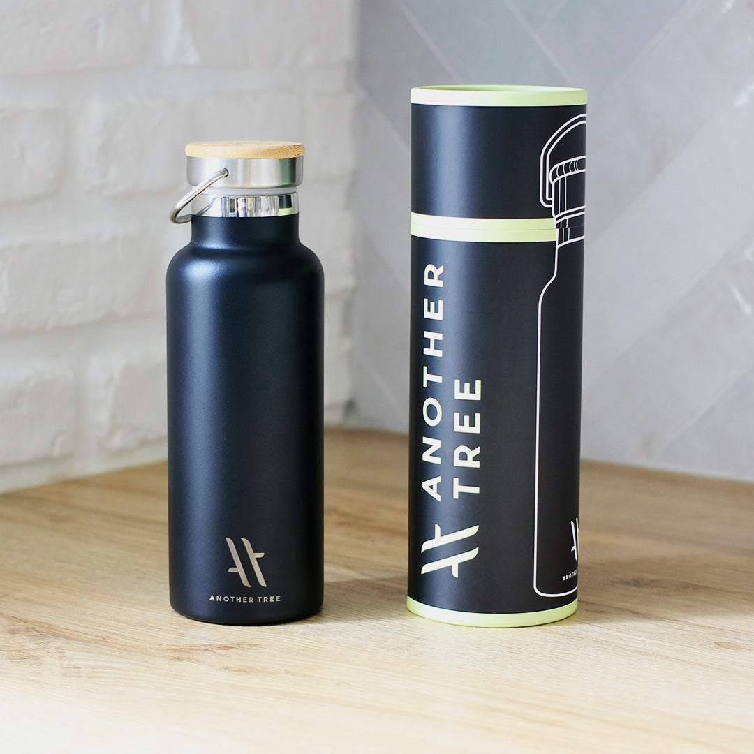 The AnotherTree Insulated Water Bottle - Black Color
