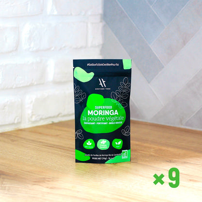 Organic Moringa Powder - 3 month cure - 9 packets 